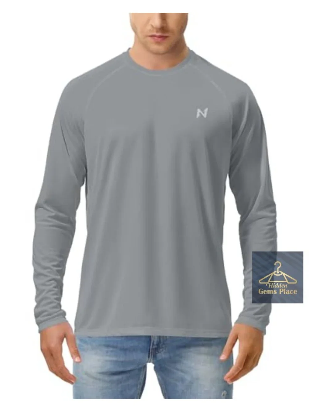 UPF 50+ Long Sleeve Rash Guard Shirt Men UV Quick Dry Sun Protection